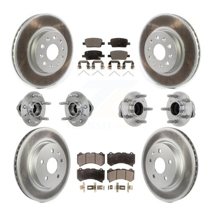 Kit de rotors et plaquettes de frein revêtus de roulement de moyeu avant et arrière (10 pièces) pour Chevrolet Camar