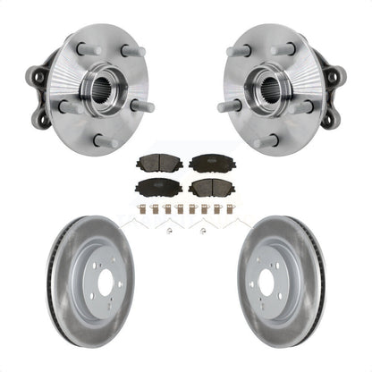 Kit de rotors et plaquettes de frein à disque enduits d'assemblage de roulement de moyeu avant pour Toyota RAV