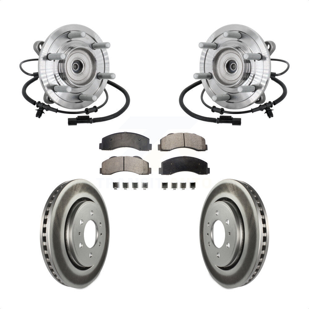 Kit de plaquettes de Rotor de frein revêtues de roulement de moyeu avant, pour Ford F-150 Raptor 2017 avec 4W