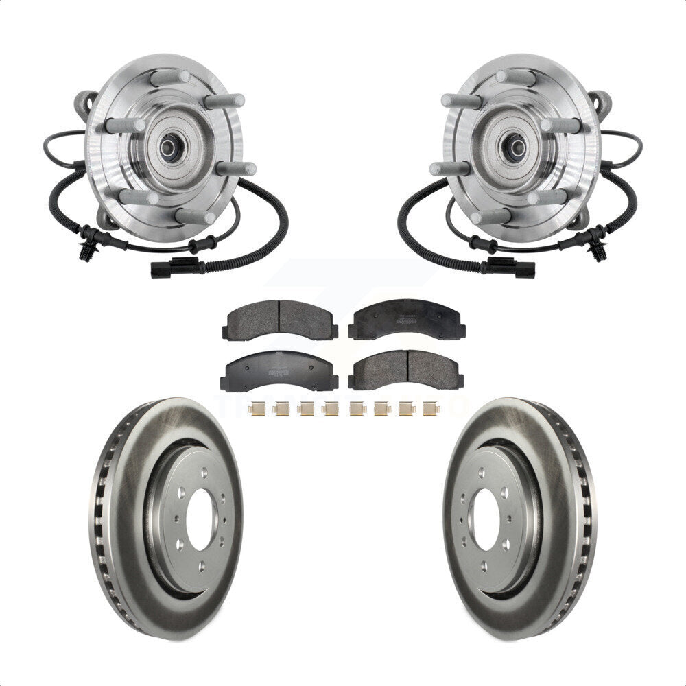 Kit de rotor et de plaquettes de frein revêtus de roulement de moyeu avant, pour Ford F-150 Rapto 2018 – 2020