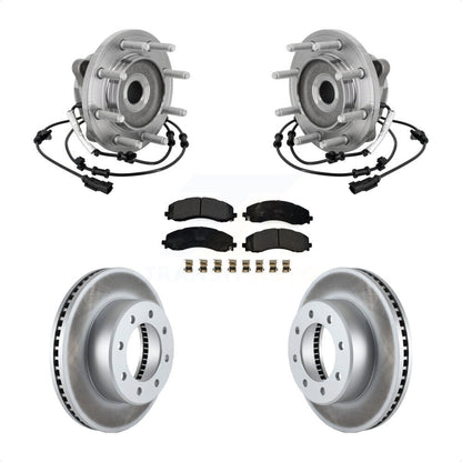 Ensemble de roulement de moyeu avant, Rotor de frein à disque revêtu et Kit de plaquettes pour Ram 2500 350