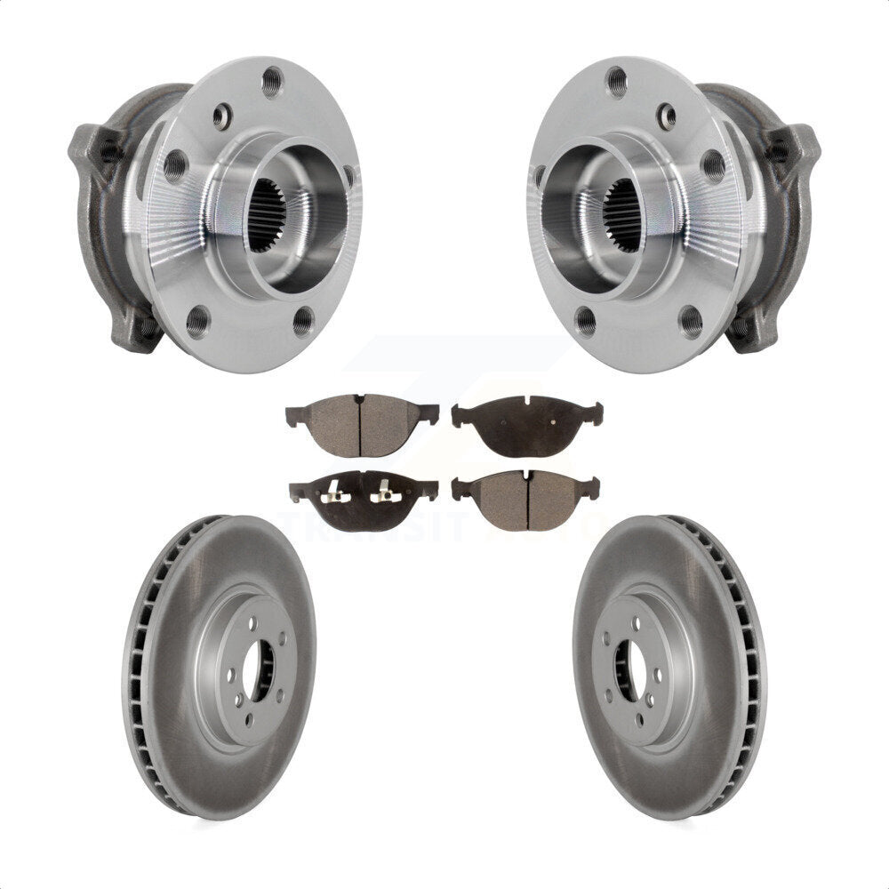 Ensemble de roulement de moyeu avant, Rotor de frein et plaquettes revêtus, Kit pour BMW X5 X6 xDrive50