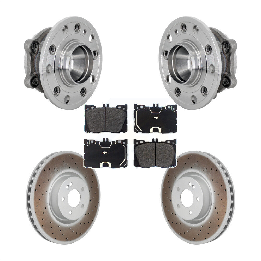 Kit de plaquettes de Rotor de frein enduites de roulement de moyeu avant, pour Mercedes-Benz E450 E400 CLS45