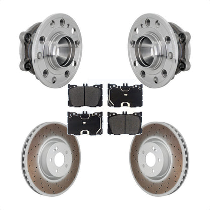 Kit de plaquettes de Rotor de frein enduites de roulement de moyeu avant, pour Mercedes-Benz E450 E400 CLS45