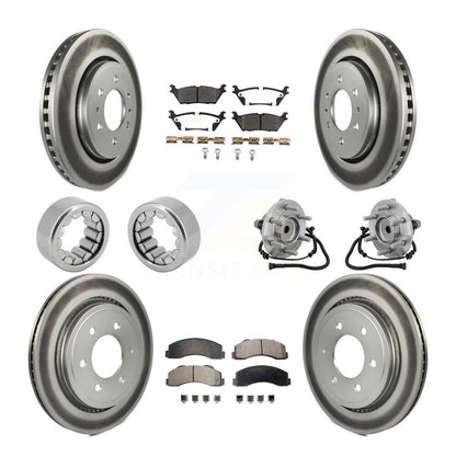 Kit de patins de rotor de frein enduits de roulement de moyeu avant et arrière (10 pièces) pour Ford F-150 RW