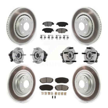 Kit de plaquettes de rotor de frein, roulement de moyeu avant et arrière (10 pièces) pour Mazda CX-9 AW 16-23