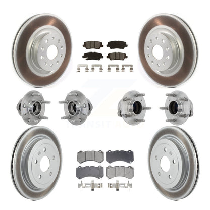 Kit de Rotor et de plaquettes de frein à disque revêtus de roulement de moyeu avant et arrière (10 pièces) pour Cadillac CT
