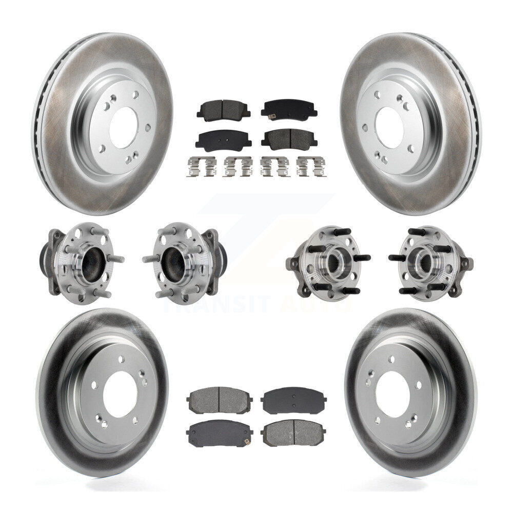 Kit de plaquettes de Rotor de frein, roulement de moyeu avant et arrière (10 pièces), pour Hyundai Sonata Kia K