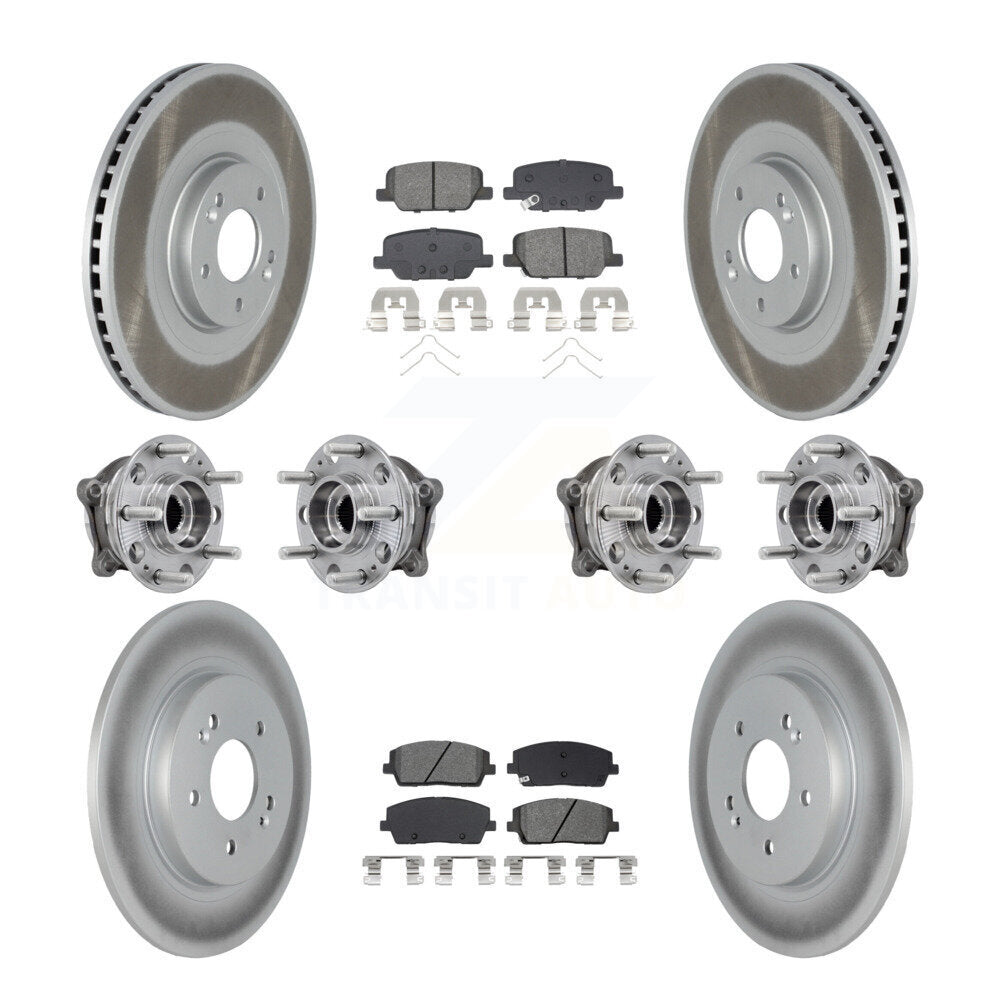 Kit de plaquettes de rotor de frein, roulement de moyeu avant et arrière (10 pièces) pour Hyundai Palisade Ki