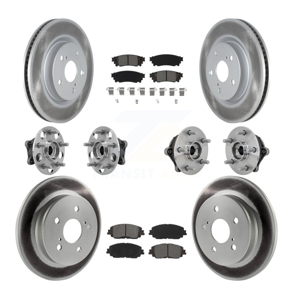 Kit de rotor et de plaquettes de frein revêtus de roulement de moyeu avant et arrière (10 pièces) pour Toyota RAV4 Venz