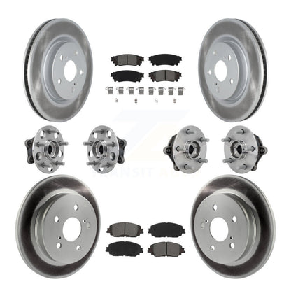 Kit de rotor et de plaquettes de frein revêtus de roulement de moyeu avant et arrière (10 pièces) pour Toyota RAV4 Venz