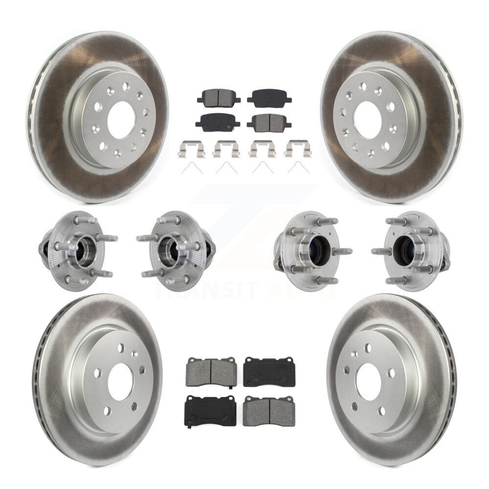 Kit de plaquettes de rotor de frein, roulement de moyeu avant et arrière (10 pièces) pour Chevrolet Camaro CT