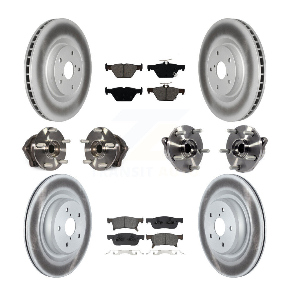 Kit de plaquettes de rotor de frein revêtues de roulement de moyeu avant et arrière (10 pièces) pour Subaru Ascen 19-22