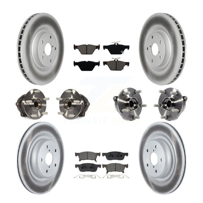 Kit de plaquettes de rotor de frein revêtues de roulement de moyeu avant et arrière (10 pièces) pour Subaru Ascen 19-22