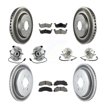 Kit de plaquettes de Rotor de frein revêtues de roulement de moyeu avant et arrière (10 pièces) pour Ford Expedition 4W