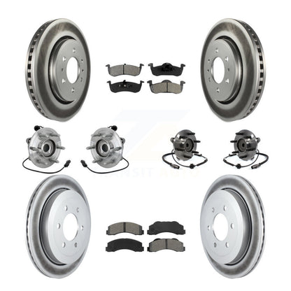 Kit de plaquettes de Rotor de frein revêtues de roulement de moyeu avant et arrière (10 pièces) pour Ford Expedition RW