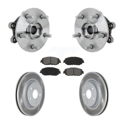 Kit de rotors et plaquettes de frein à disque enduits d'assemblage de roulement de moyeu avant pour Toyota RAV