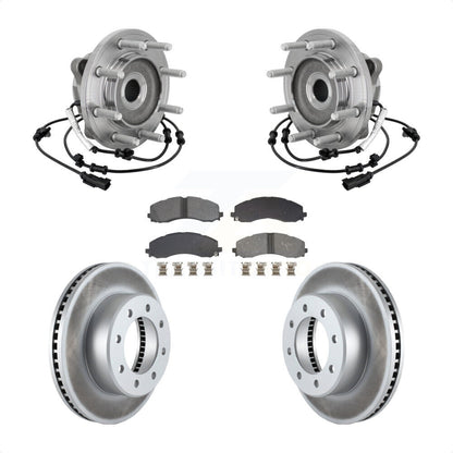 Ensemble de roulement de moyeu avant, Rotor de frein à disque revêtu et Kit de plaquettes pour Ram 2500 350