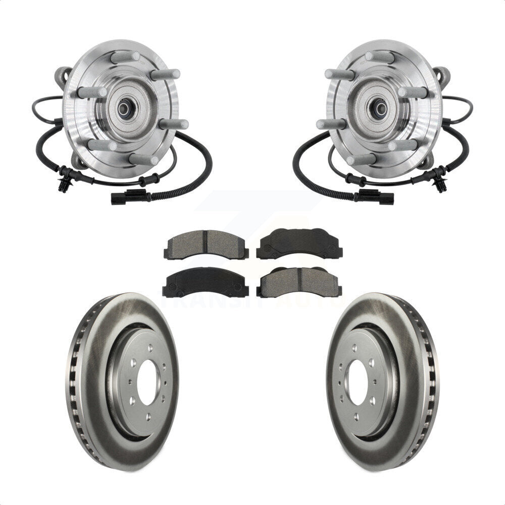 Kit de plaquettes de Rotor de frein revêtues de roulement de moyeu avant, pour Ford F-150 Raptor 2017 avec 4W