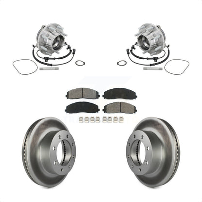 Kit de plaquettes de Rotor de frein enduites d'assemblage de roulement de moyeu avant pour Ford F-450 Super Dut