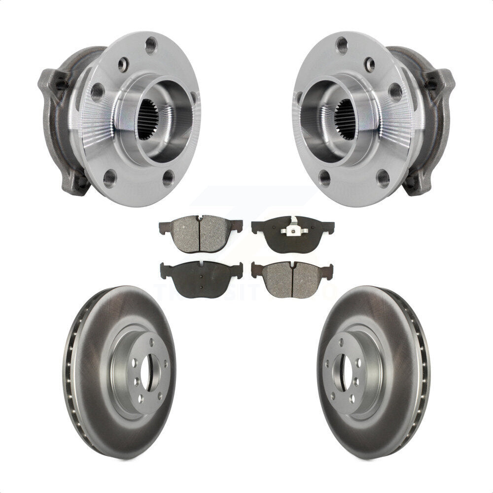 Kit de Rotor et de plaquettes de frein enduits de roulement de moyeu avant, pour BMW X5 X6 M12 x 1.25 Threa