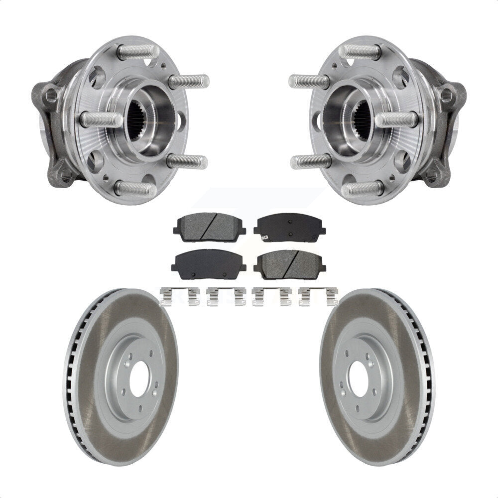 Kit de plaquettes de Rotor de frein enduites de roulement de moyeu avant, pour Hyundai palissade Kia Tellurid