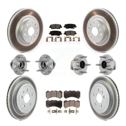 Kit de Rotor et de plaquettes de frein à disque revêtus de roulement de moyeu avant et arrière (10 pièces) pour Cadillac CT
