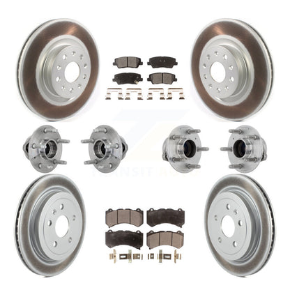 Kit de Rotor et de plaquettes de frein à disque revêtus de roulement de moyeu avant et arrière (10 pièces) pour Cadillac CT