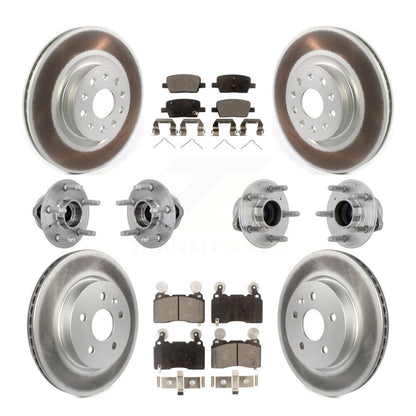 Kit de rotors et plaquettes de frein revêtus de roulement de moyeu avant et arrière (10 pièces) pour Cadillac CT6 RW