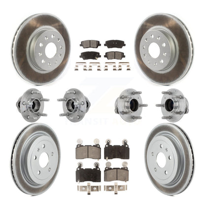 Kit de Rotor et de plaquettes de frein à disque revêtus de roulement de moyeu avant et arrière (10 pièces) pour Cadillac CT