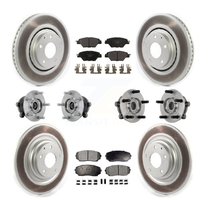 Kit de plaquettes de rotor de frein, roulement de moyeu avant et arrière (10 pièces) pour Mazda CX-9 AW 16-23