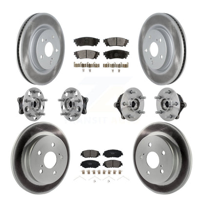 Kit de rotor et de plaquettes de frein revêtus de roulement de moyeu avant et arrière (10 pièces) pour Toyota RAV4 Venz