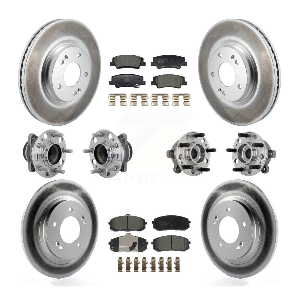 Kit de plaquettes de Rotor de frein, roulement de moyeu avant et arrière (10 pièces), pour Hyundai Sonata Kia K