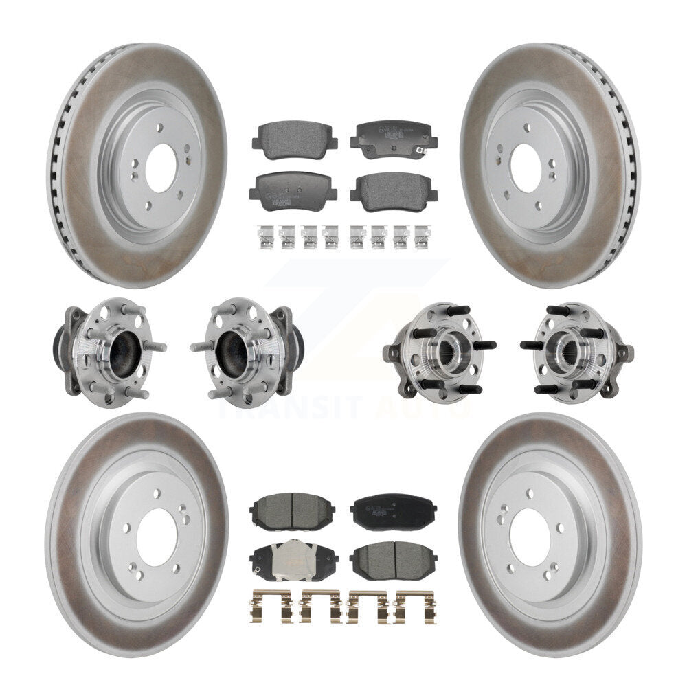 Kit de plaquettes de Rotor de frein, roulement de moyeu avant et arrière (10 pièces), pour Hyundai Sonata Kia K