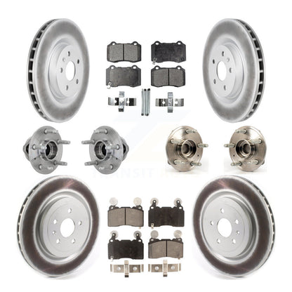 Kit de rotors et plaquettes de frein revêtus de roulement de moyeu avant et arrière (10 pièces) pour Chevrolet Camar