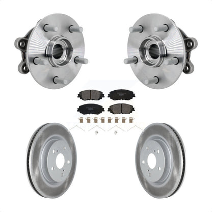 Kit de rotors et plaquettes de frein à disque enduits d'assemblage de roulement de moyeu avant pour Toyota RAV