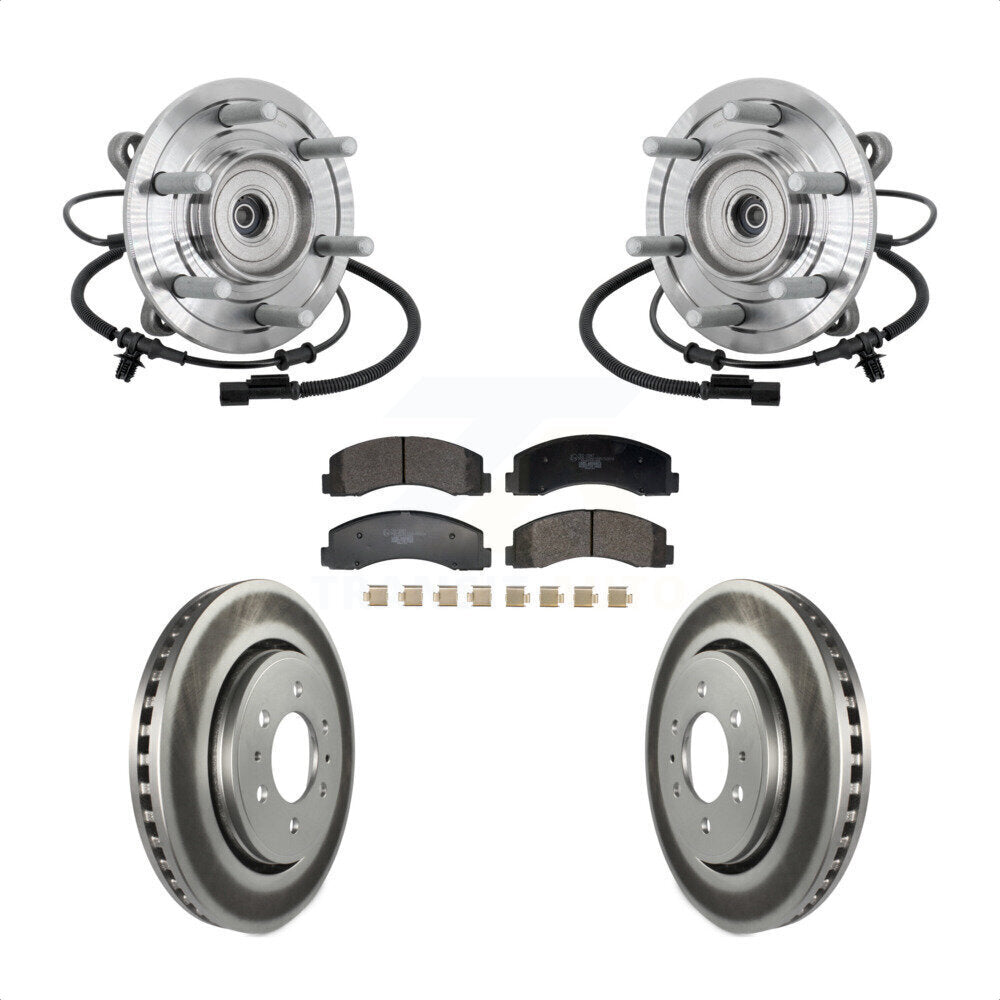Kit de rotor et de plaquettes de frein revêtus de roulement de moyeu avant, pour Ford F-150 Rapto 2018 – 2020