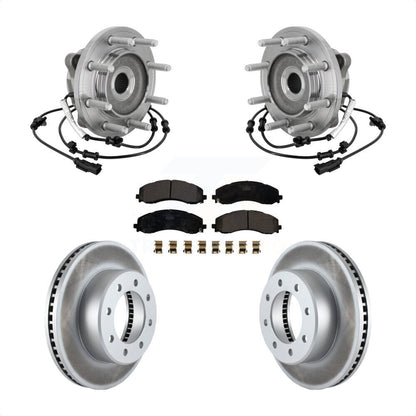 Ensemble de roulement de moyeu avant, Rotor de frein à disque revêtu et Kit de plaquettes pour Ram 2500 350