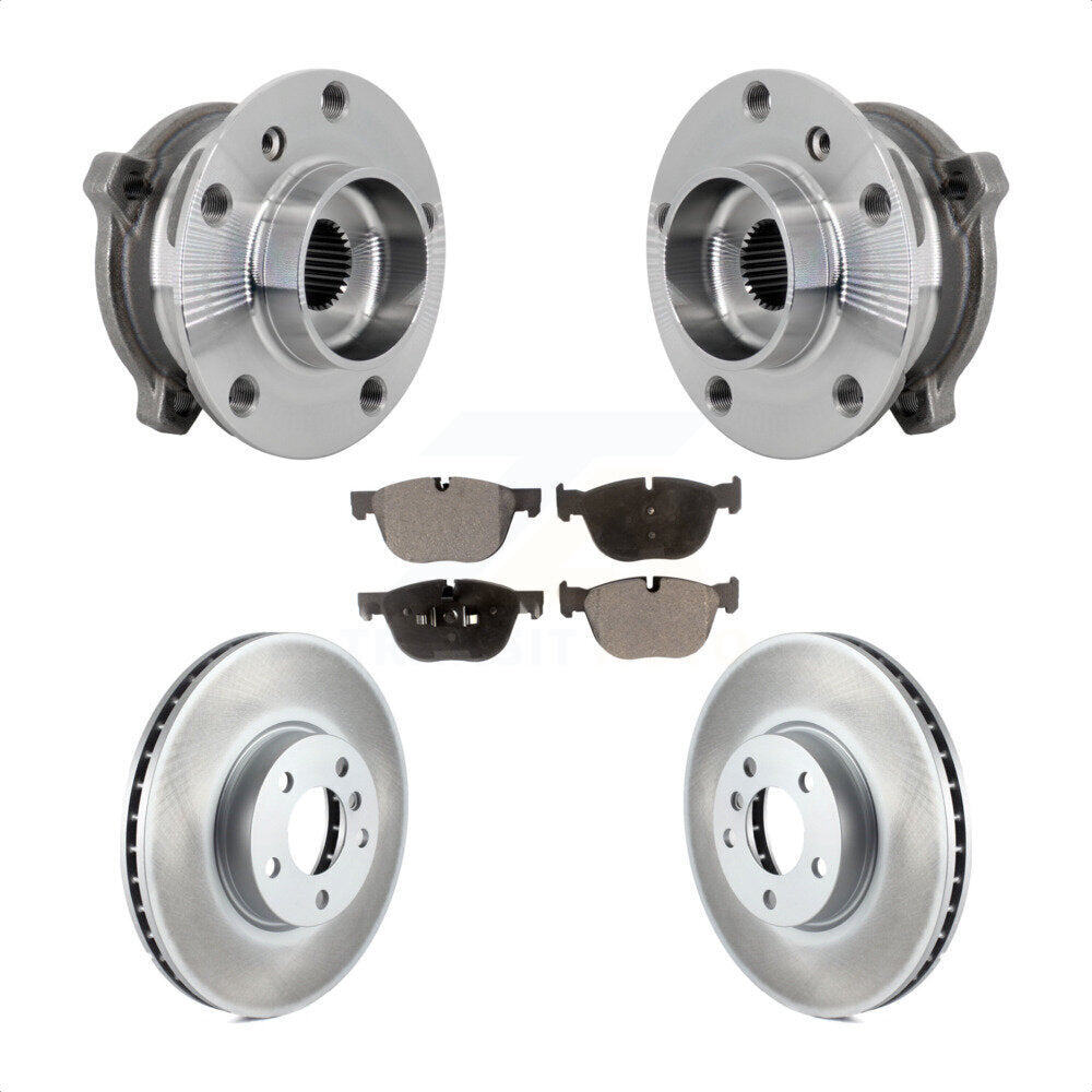 Kit de Rotor et de plaquettes de frein enduits de roulement de moyeu avant, pour BMW X5 X6 M12 x 1.25 Threa