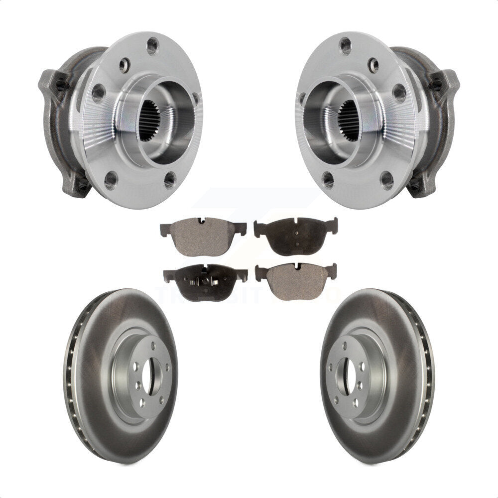 Kit de Rotor et de plaquettes de frein enduits de roulement de moyeu avant, pour BMW X5 X6 M12 x 1.25 Threa