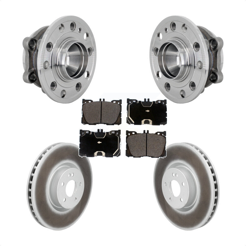 Kit de plaquettes de Rotor de frein enduites de roulement de moyeu avant, pour Mercedes-Benz E450 E400 CLS45