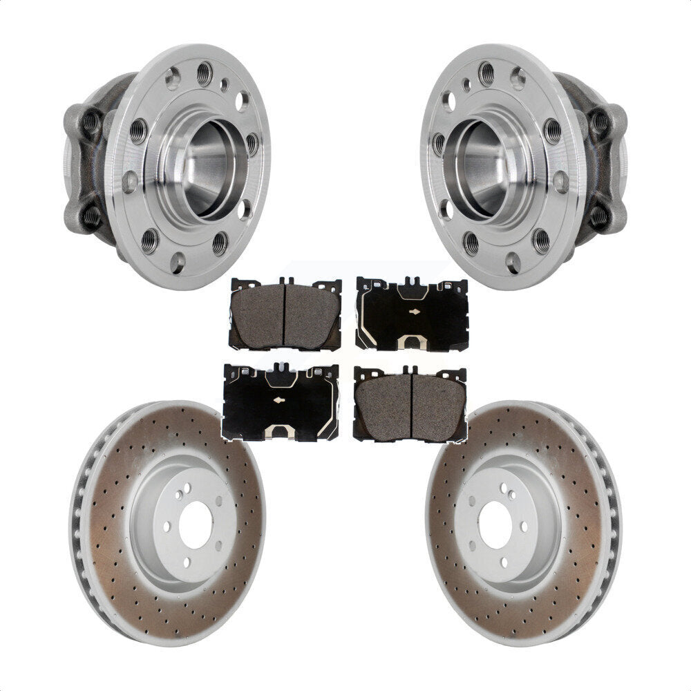 Kit de plaquettes de Rotor de frein enduites de roulement de moyeu avant, pour Mercedes-Benz E450 E400 CLS45