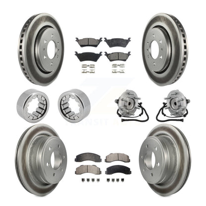 Kit de patins de rotor de frein enduits de roulement de moyeu avant et arrière (10 pièces) pour Ford F-150 RW