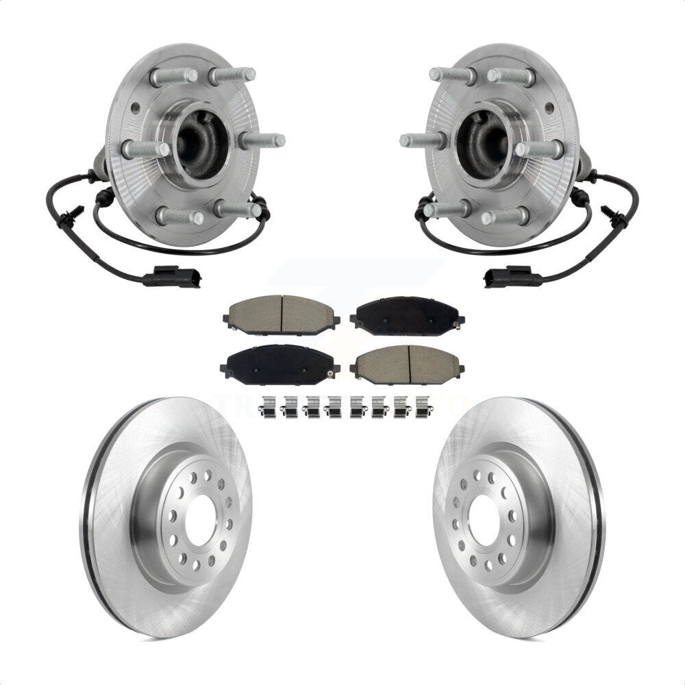 Kit de Rotor et plaquettes de frein, roulement de moyeu avant, pour Ram 1500 sans roue d'usine de 22 pouces