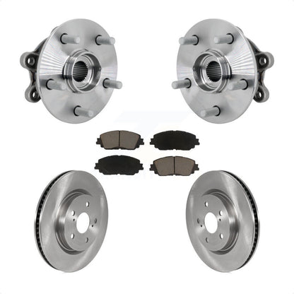 Ensemble de roulement de moyeu avant, Rotor de frein à disque et Kit de plaquettes en céramique pour Toyota RAV