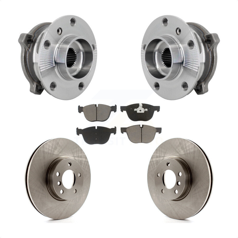 Ensemble de roulement de moyeu avant, Rotor de frein et Kit de plaquettes pour BMW X5 X6 M12 x 1.25 Threa