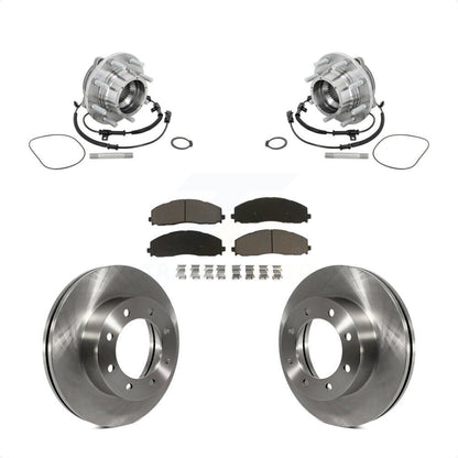 Ensemble de roulement de moyeu avant, Rotor de frein à disque et Kit de plaquettes pour Ford F-450 Super Dut