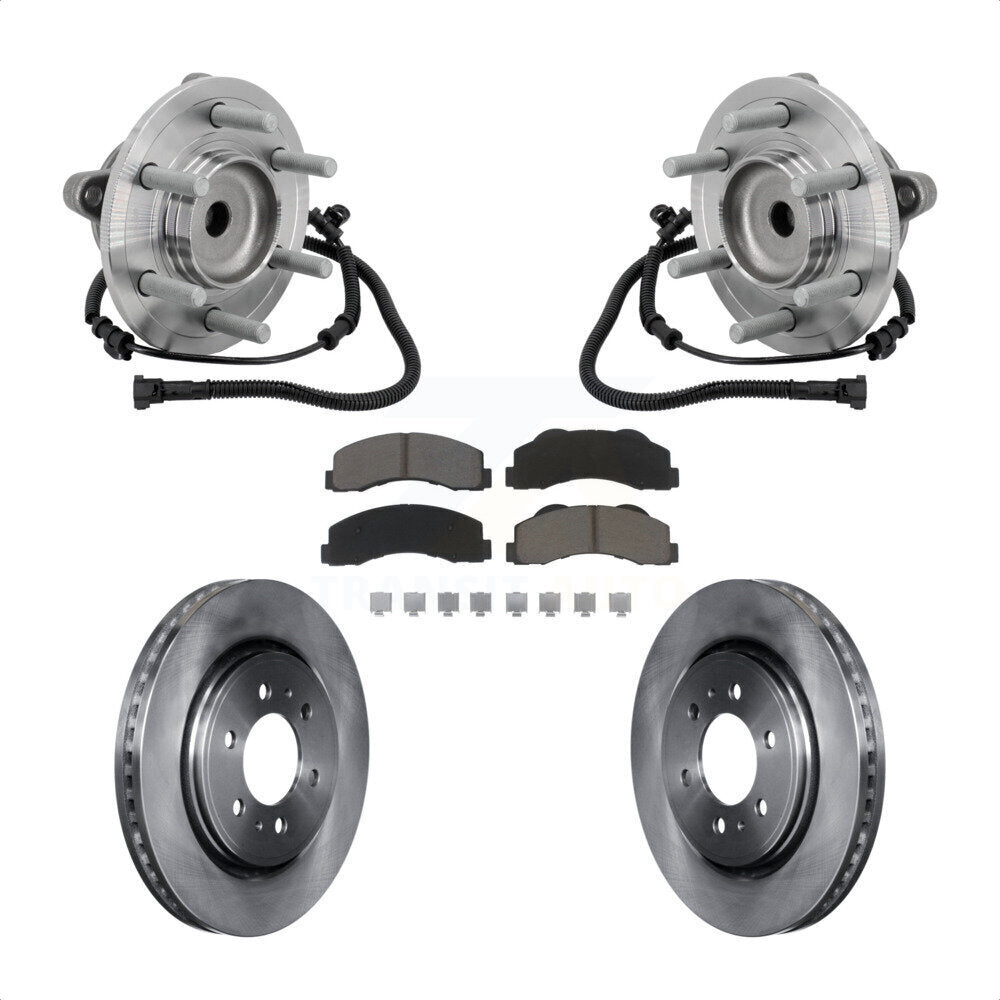 Kit de plaquettes de Rotor de frein à disque, ensemble de roulements de moyeu avant pour Ford F-150 RW 2015 – 2017