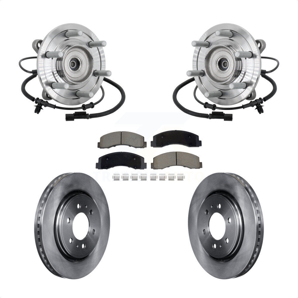 Ensemble de roulement de moyeu avant, Rotor de frein et Kit de plaquettes pour Ford F-150 Rapto 2018 – 2020