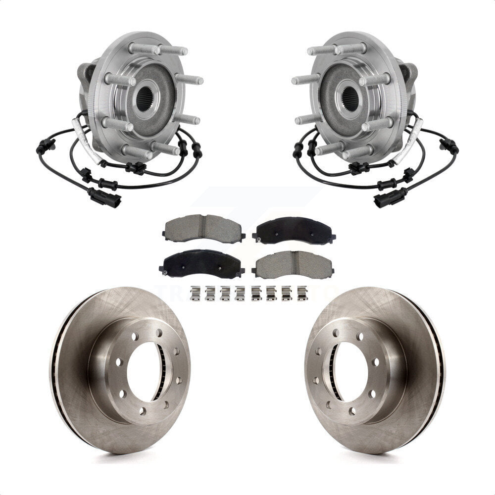 Ensemble de roulements de moyeu avant, Rotors et plaquettes de frein à disque, Kit pour Ram 2500 3500